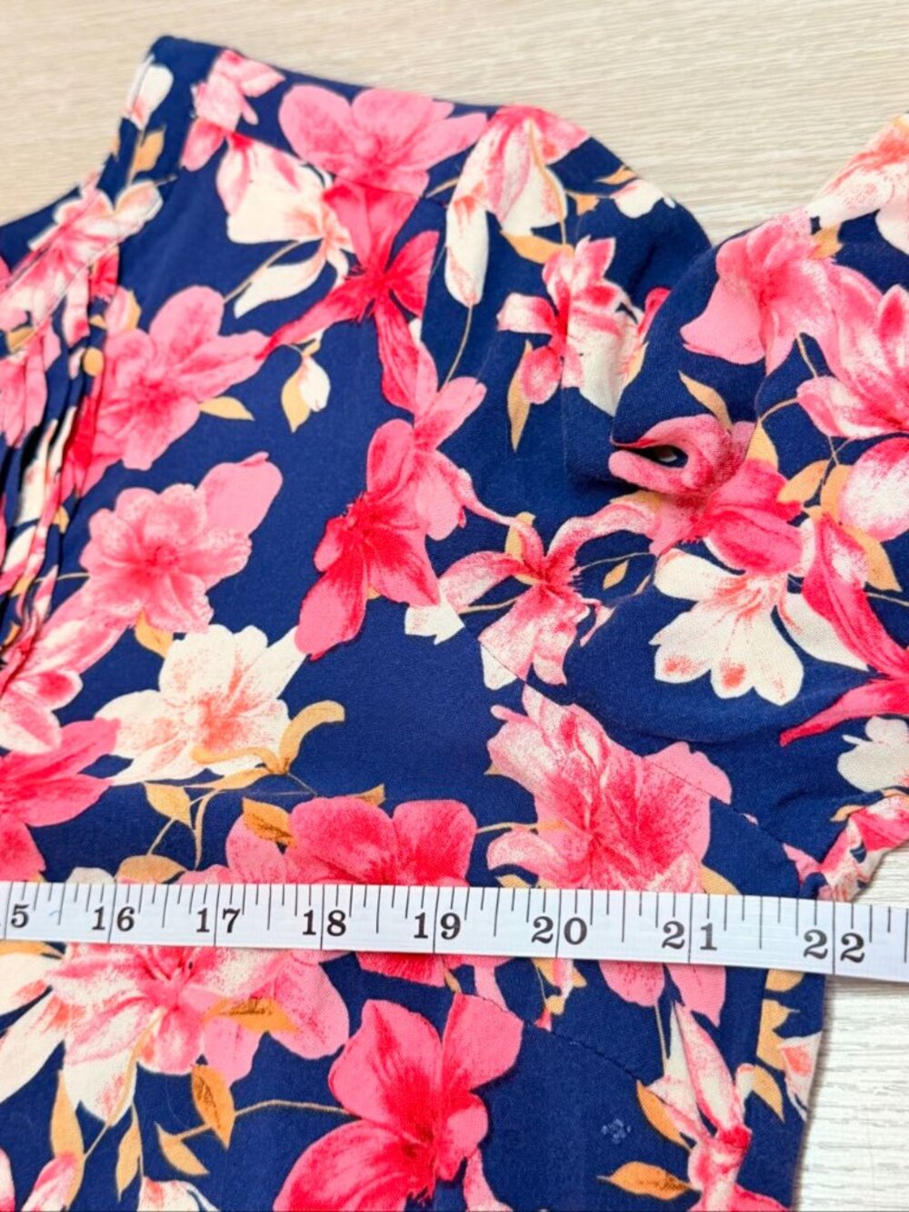 Sara Michelle Women's Floral Blouse Women 1X Pink Red - Picture 8 of 10